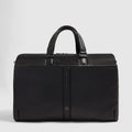 Leather Duffel Bag with Trolley Strap