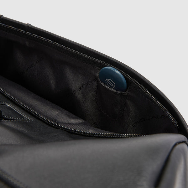 Leather Duffel Bag with Trolley Strap - 7