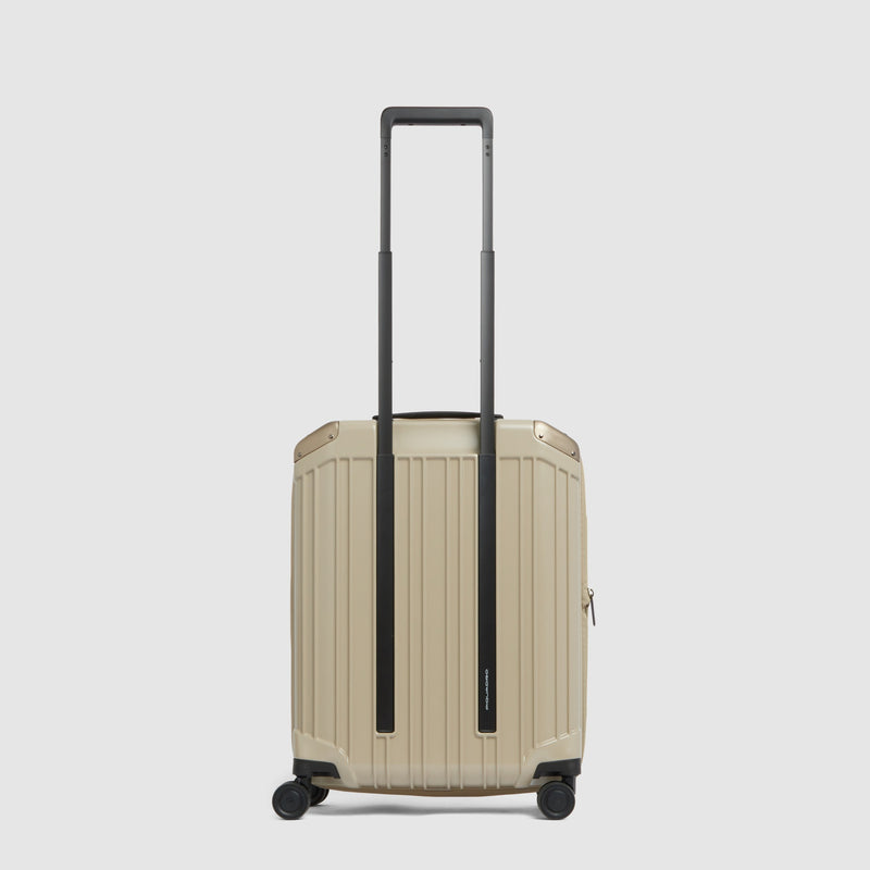 Cabin suitcase for laptop with dual opening