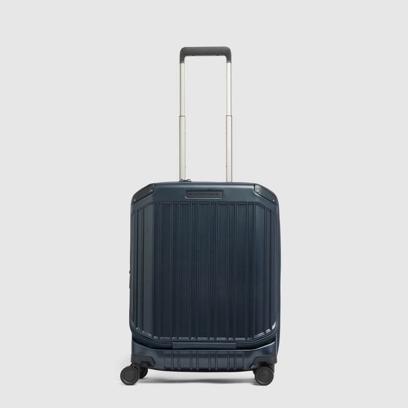Cabin suitcase for laptop with dual opening