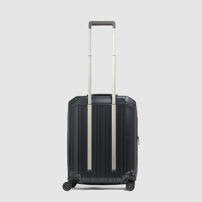 Cabin suitcase for laptop with dual opening