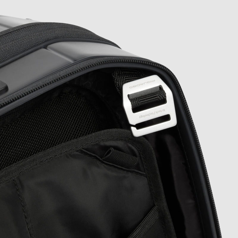 Cabin suitcase for laptop with dual opening