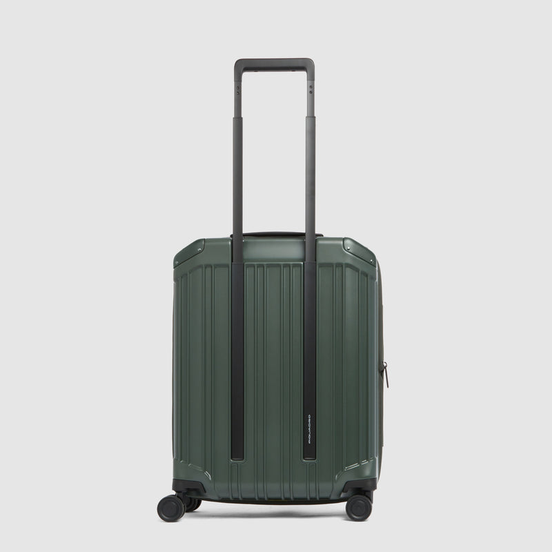 Cabin suitcase for laptop with dual opening