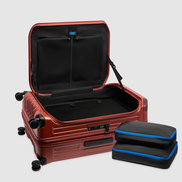 Large 4 wheel suitcase with dual opening - 3