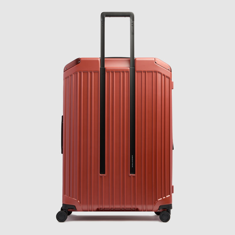 Large 4 wheel suitcase with dual opening