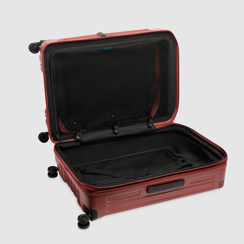 Large 4 wheel suitcase with dual opening