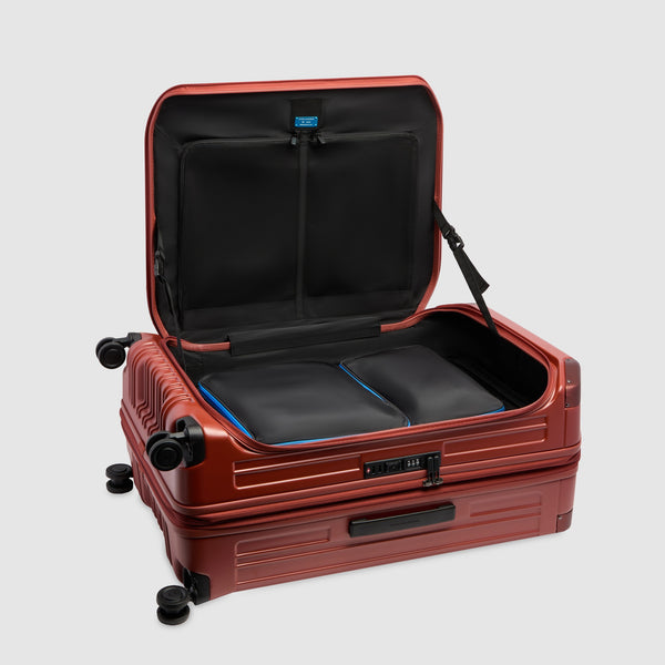 Large 4 wheel suitcase with dual opening - 11
