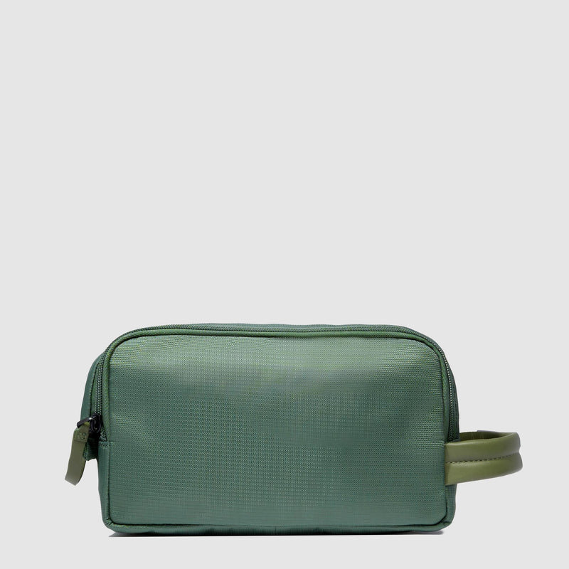 Toiletry bag in recycled fabric