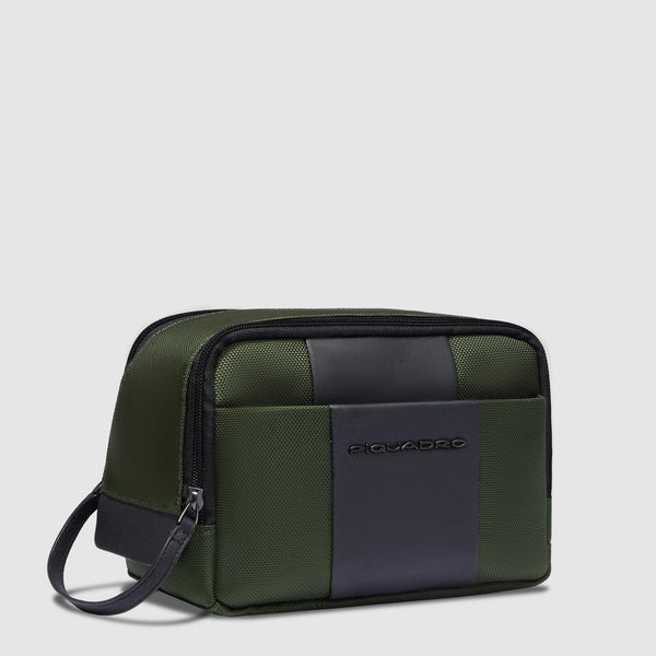 Beauty case uomo in tessuto riciclato 