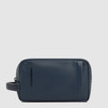 Leather Toiletry Bag with Elastic Organizer