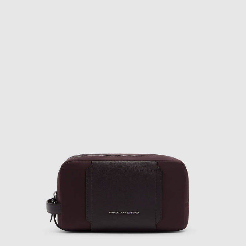 Two-Compartment Vanity Case in Recycled Textile