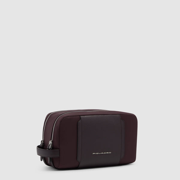 Two-Compartment Vanity Case in Recycled Textile - 2