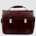 Leather Briefcase for 15.6" Laptop, Converts to Backpack