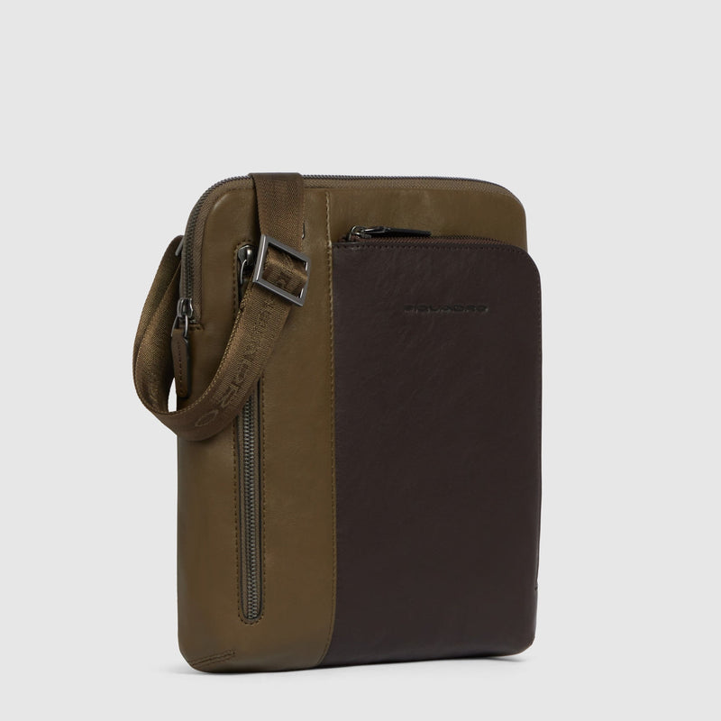 Men's Leather Crossbody Bag with iPad® Pocket