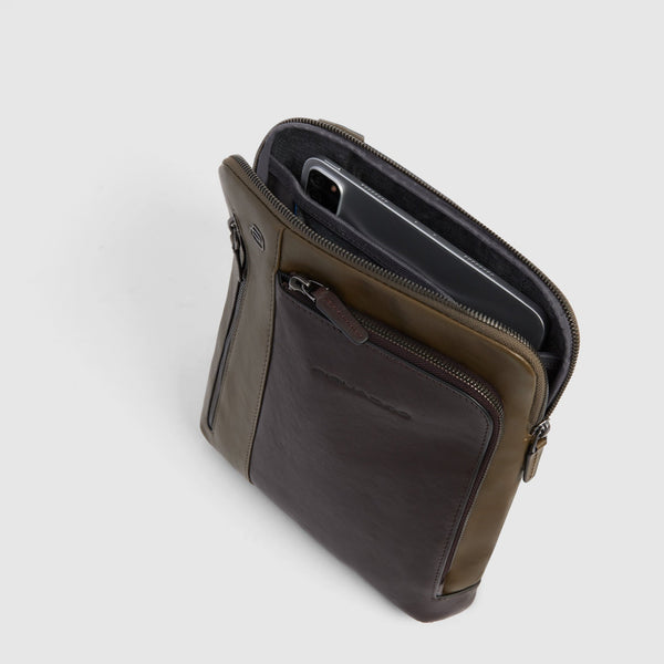 Men's Leather Crossbody Bag with iPad® Pocket - 4