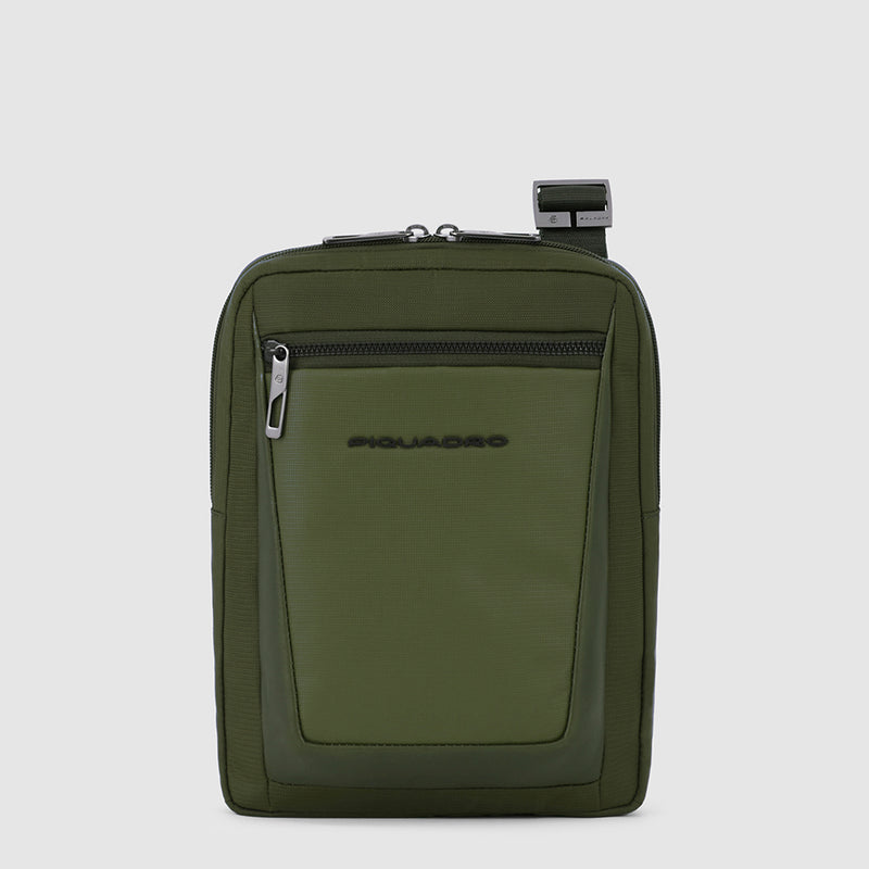 iPad® crossbody bag in recycled fabric
