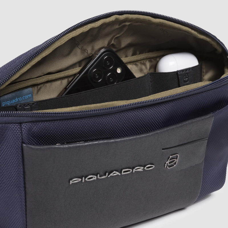 Sac banane en tissu recyclé et cuir