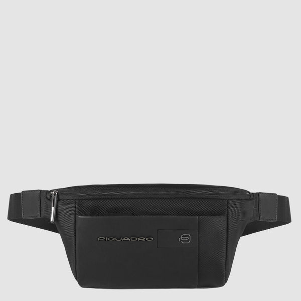 Bauchtasche Herren aus recycled Stoff und Leder