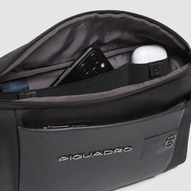 Bauchtasche Herren aus recycled Stoff und Leder