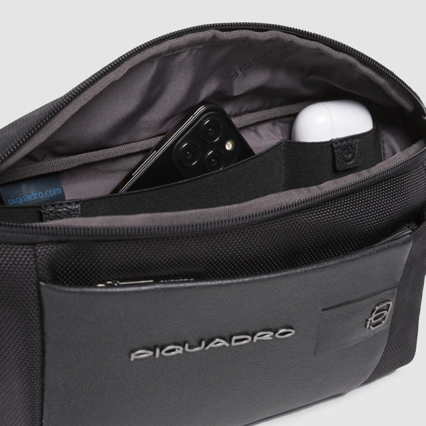 Bauchtasche Herren aus recycled Stoff und Leder
