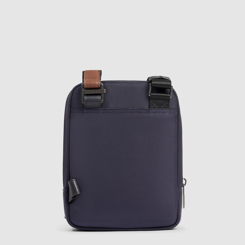 Men's crossbody bag in recycled textile