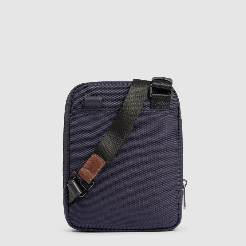 Men's crossbody bag in recycled textile