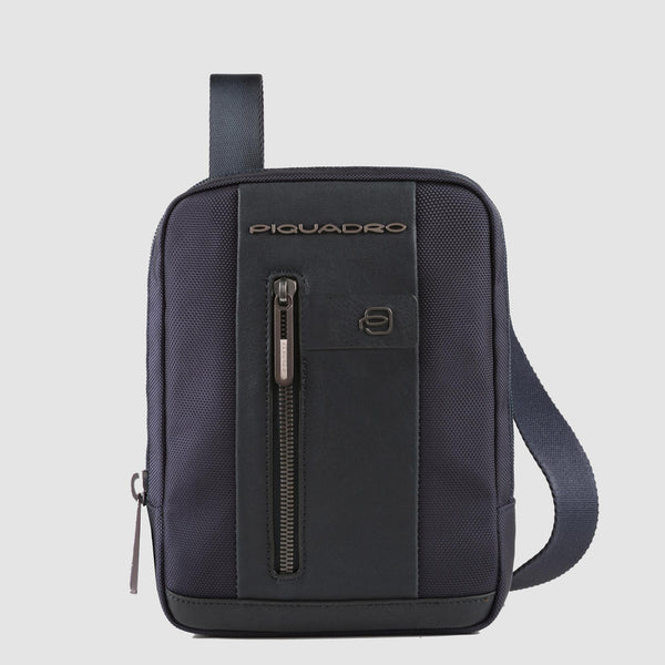 Men's crossbody bag in recycled fabric