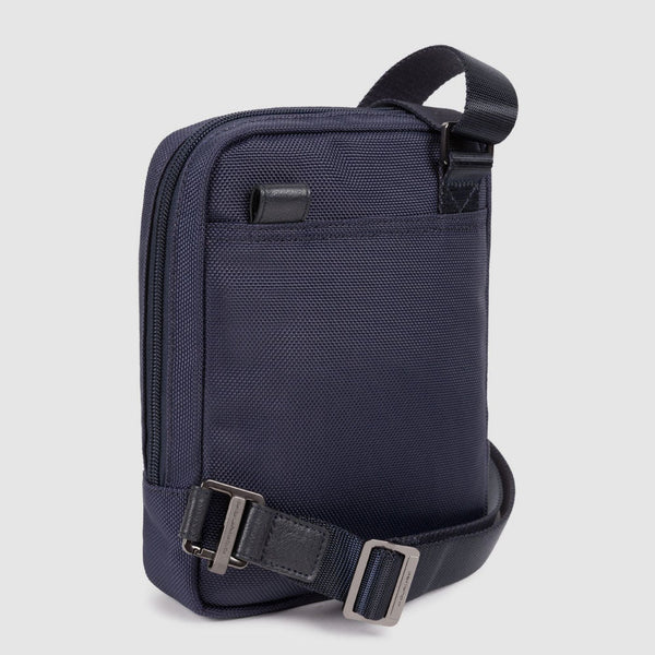 Men's crossbody bag in recycled fabric