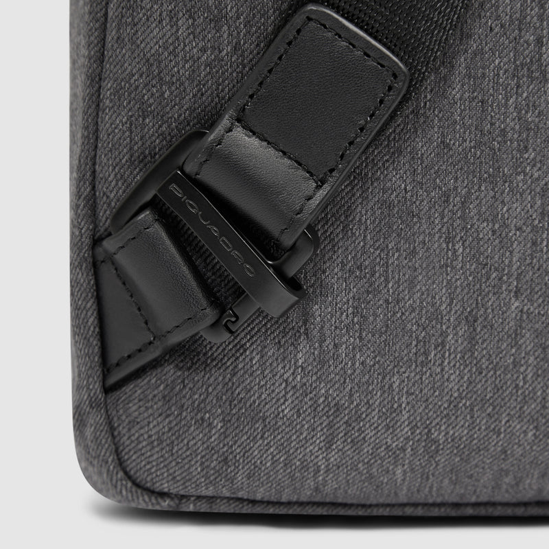 Men's crossbody bag in recycled textile