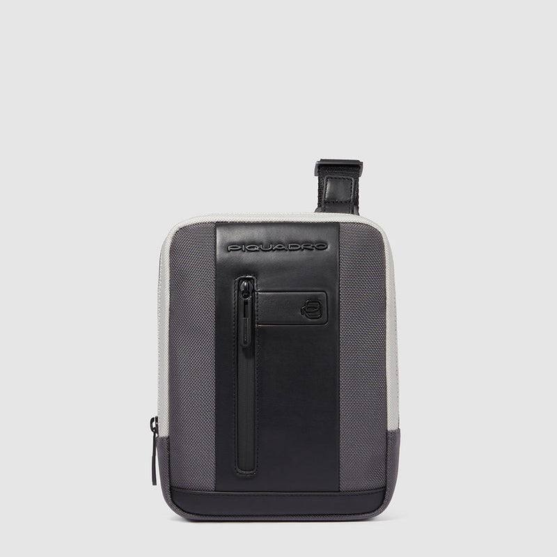 Piquadro iPad®mini pocket crossbody bag in recycled fabric