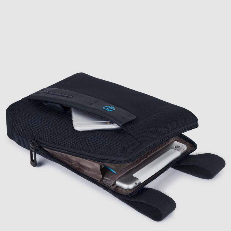 Organised pocket cross-body bag with iPad®mini