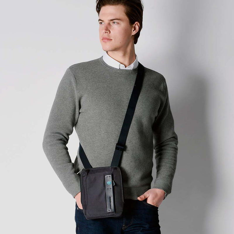 Organised pocket cross-body bag with iPad®mini