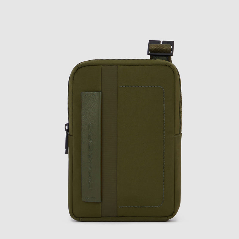 iPad®mini pocket crossbody bag in recycled fabric