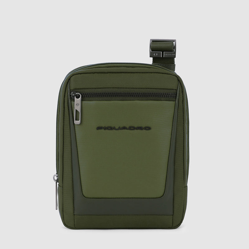 iPad®mini pocket crossbody bag in recycled fabric