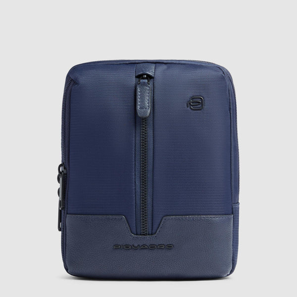 Men's crossbody bag in recycled fabric