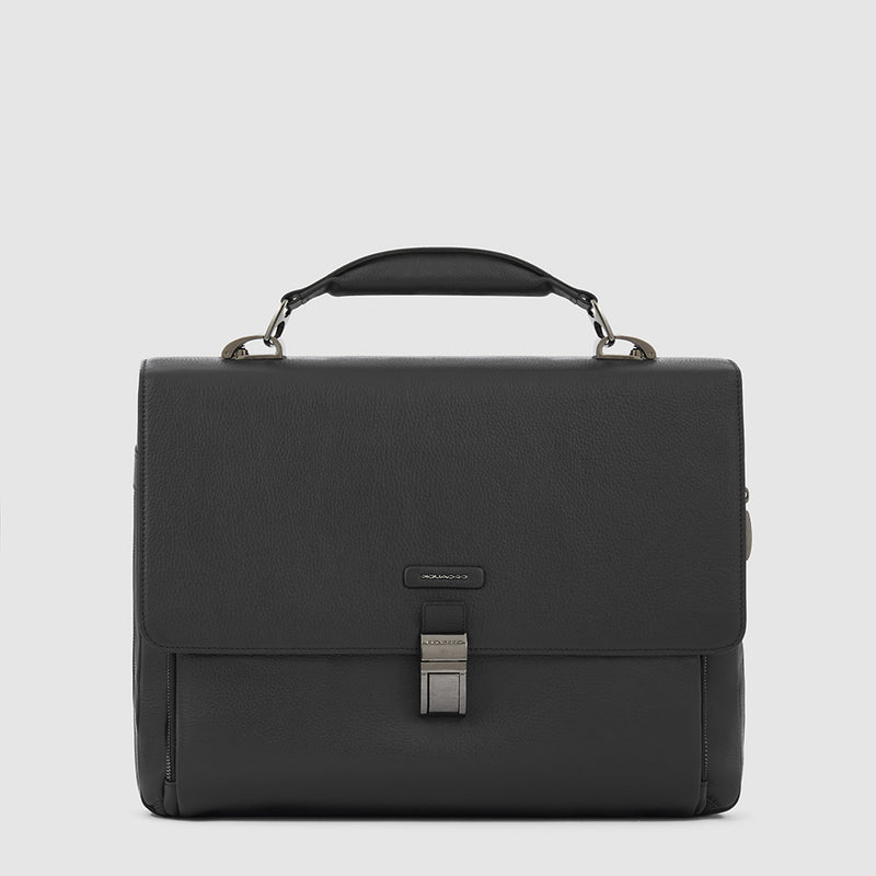 Piquadro Flap-over, expandable computer bag 15,6"