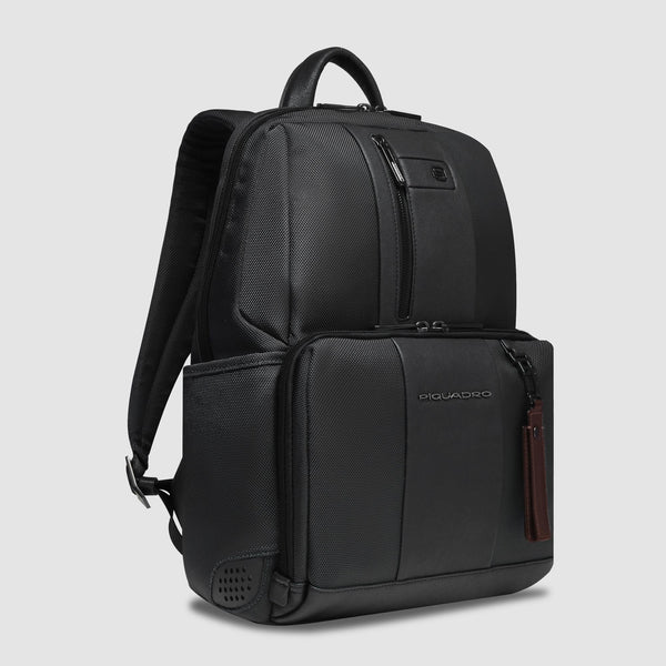 Small size, laptop backpack in recycled fabric