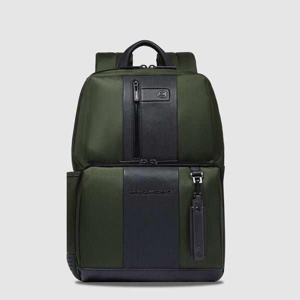 Small size, laptop backpack in recycled fabric