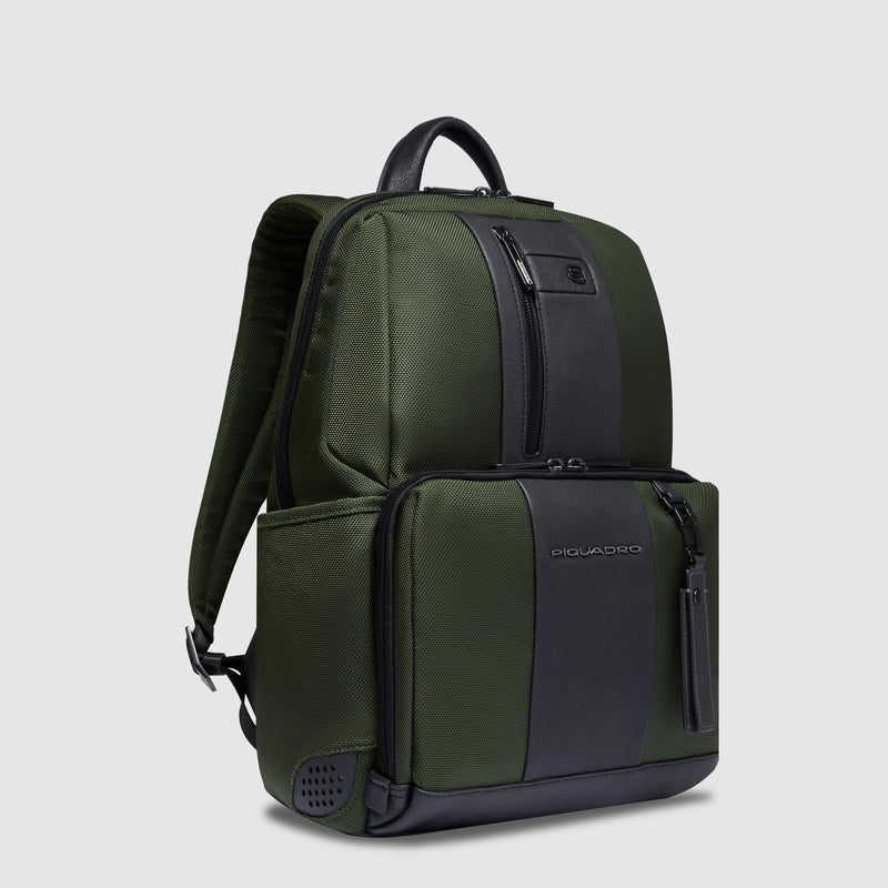 Small size, laptop backpack in recycled fabric