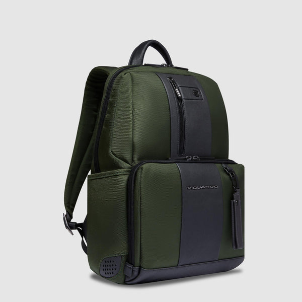 Small size, laptop backpack in recycled fabric