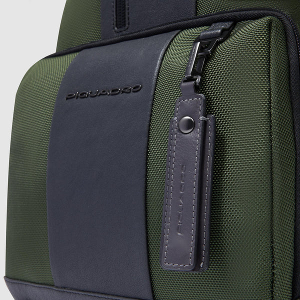 Small size, laptop backpack in recycled fabric