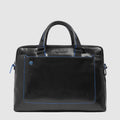 Leather Laptop Briefcase 14" with Monogram Tag