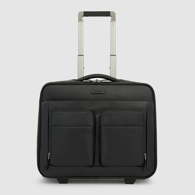 Wheeled computer briefcase with iPad® compartment