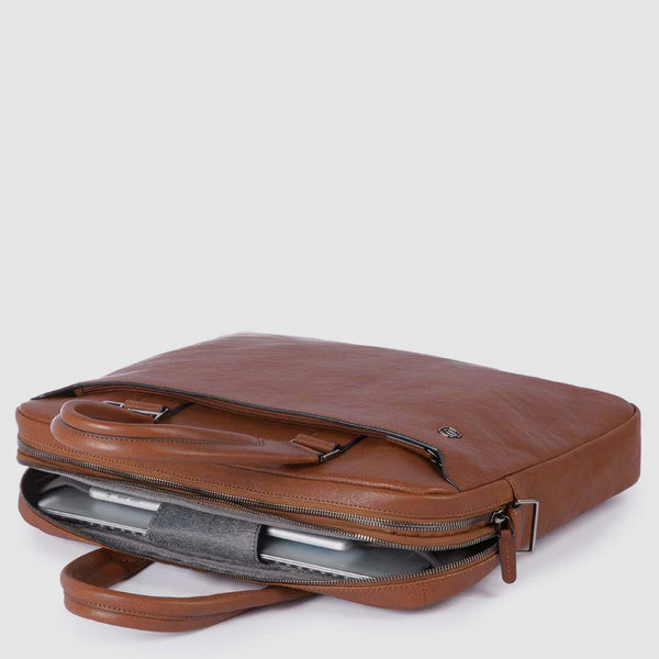 Two-handle briefcase with two 10.5"/9.7" laptop