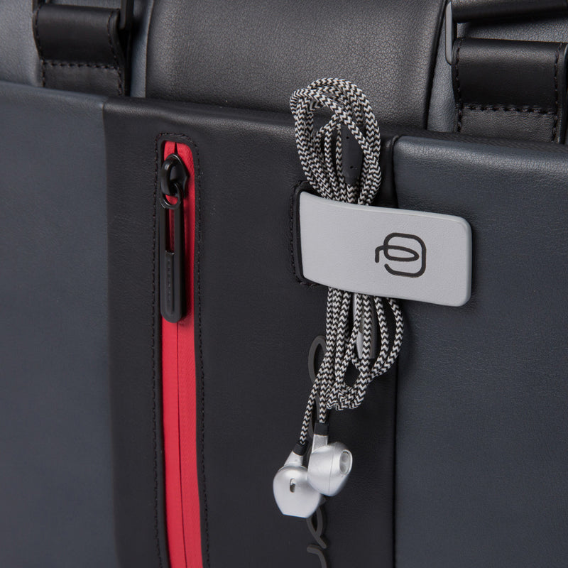 Computer portfolio briefcase with iPad® compartmen
