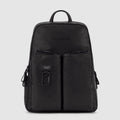 Leather 14" Laptop Backpack with Trolley Pocket