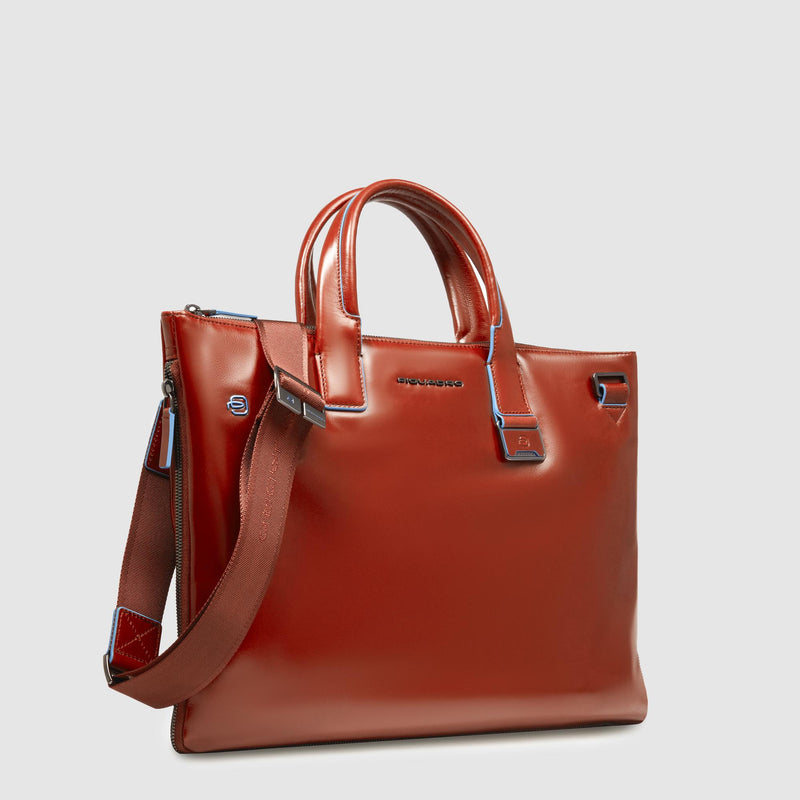 Slim Expandable Leather Laptop Bag 15.6" - alternate view