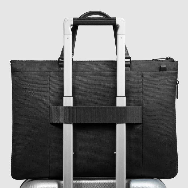Slim laptop bag 15,6" in recycled fabric