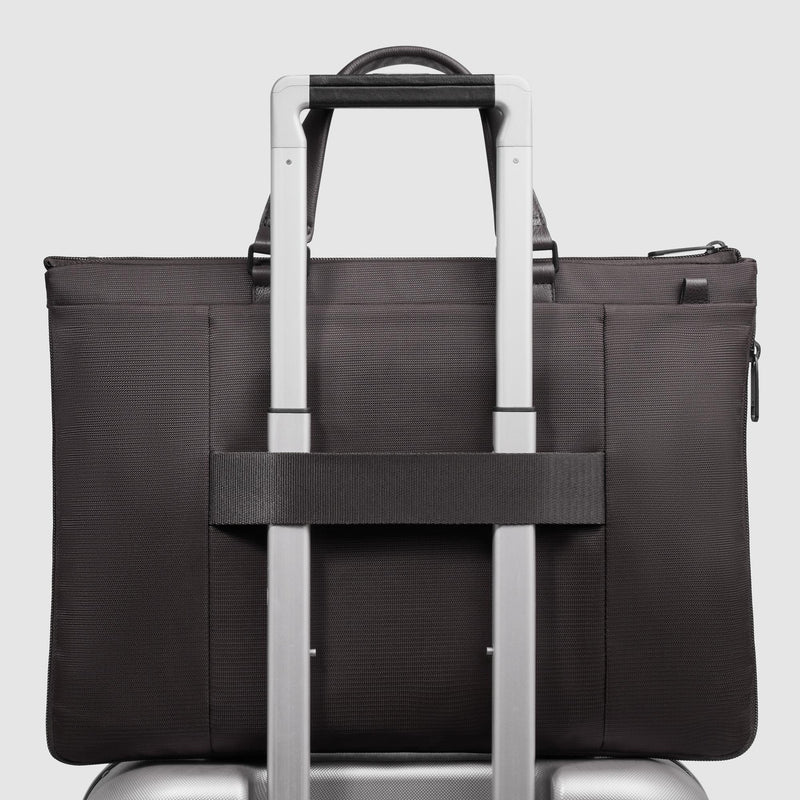 Slim laptop bag 15,6" in recycled fabric