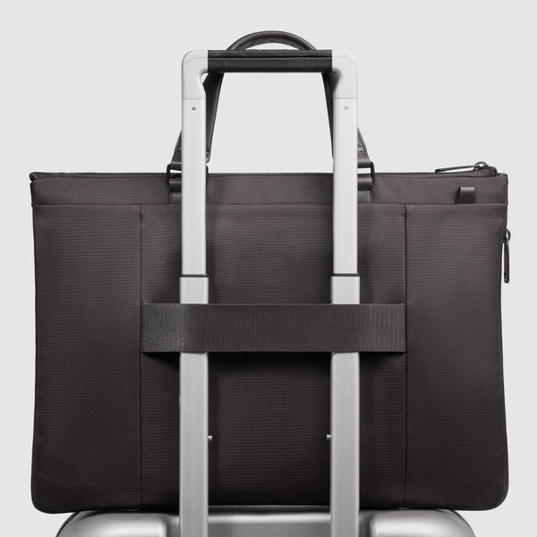 Slim laptop bag 15,6" in recycled fabric